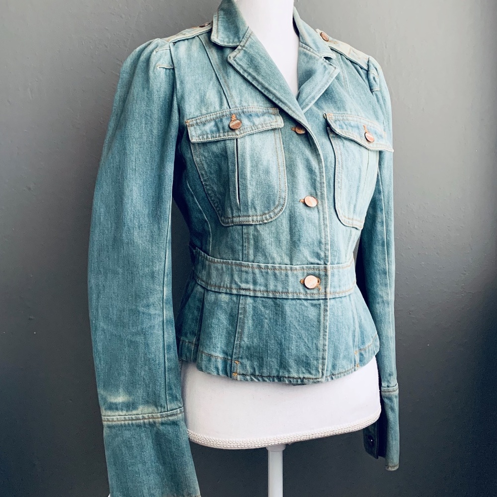 BEBE 100% Cotton Denim Jacket